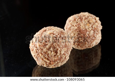 chocolate truffle with nuts