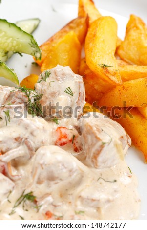 meat with potatoes
