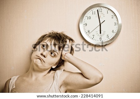 women with clock