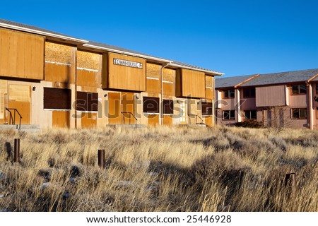Abandoned Jeffrey City, Wyoming - a Uranium-mining boomtown established around 1957, shut down in 1982.