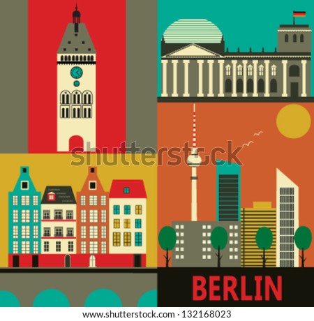 Symbols of Berlin.Vector