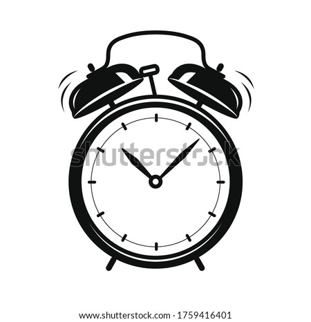 Alarm clock icon. Time, deadline vector illustration