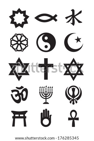 Religion symbols. Vector format