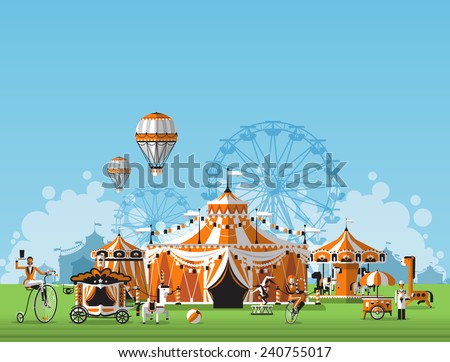 Abstract Classical Circus tent