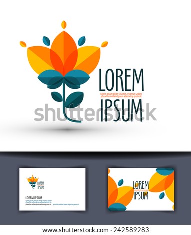 flower. Logo, icon, emblem, template, sign