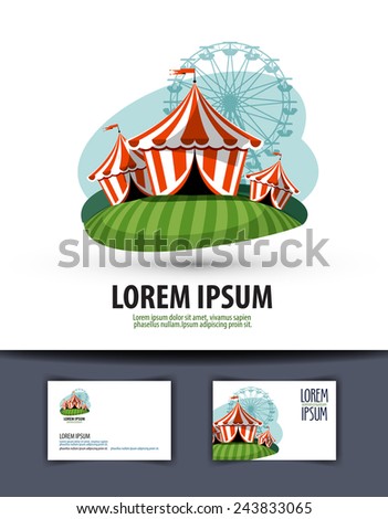 circus vector logo design template. show or entertainment icon.