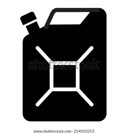 gasoline vector logo design template. Jerry can of petrol or oil icon.