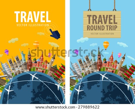 travel, journey, trip vector logo design template. vacation or countries of the world icon.