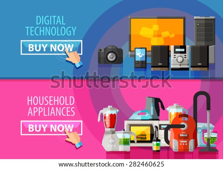 household appliances vector logo design template. electrical or technology icon