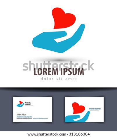 love vector logo design template. heart or charity icon