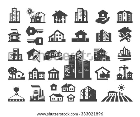 house vector logo design template. estate or building icons
