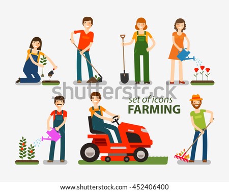 Similar – Image, Stock Photo Crop woman watering flowers in glass pot