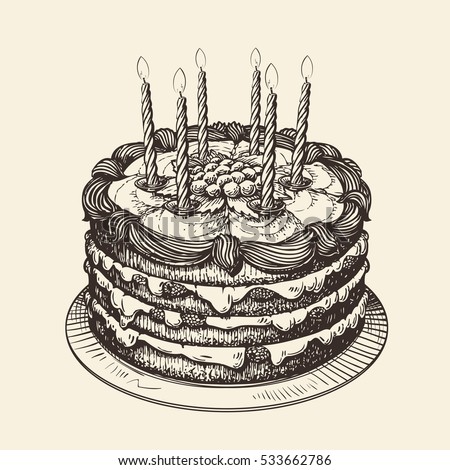 Birthday Cake Drawing At Getdrawings Free Download