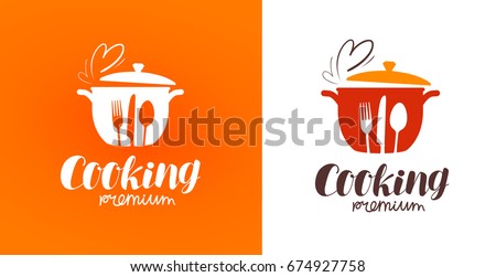 Cooking logo. Icon or symbol for design menu restaurant. Vector illustration ストックフォト © 