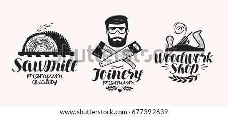 Woodwork Shop Icon Or Logo Handwritten Lettering Calligraphy Woodwork Shop Icon Or Logo Handwritten Lettering Calligraphy