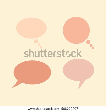 Thought , speech bubbles. Set of vector illustration icons.  