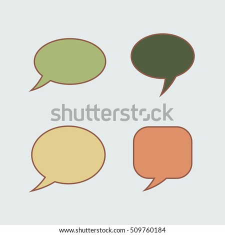 Speech bubble. Set of vector illustration icons.  