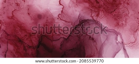 Alcohol ink texture. Fluid bordo abstract background Stok fotoğraf © 
