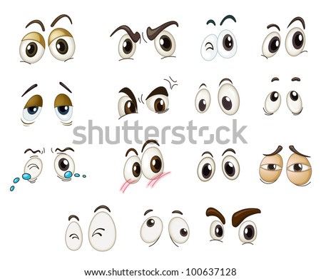 Funny Eyes On A White Background - Eps Vector Format Also Available In ...