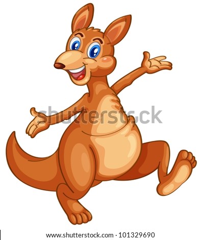 Illustration Of An Isolated Cartoon Kangaroo - 101329690 : Shutterstock