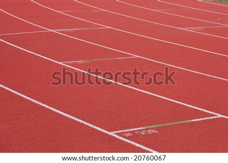 empty training track and field track
