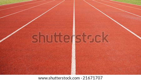 althletics sprint running lanes empty