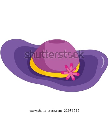 Illustration Of Purple Hat With Flower - 23951719 : Shutterstock