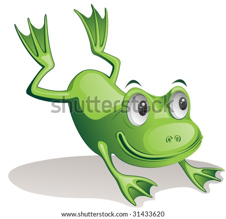 Illustration Of Jumping Frog - 31433620 : Shutterstock