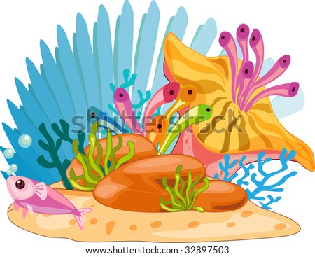Coral Reef (Vector Version In Portfolio) - 32897503 : Shutterstock