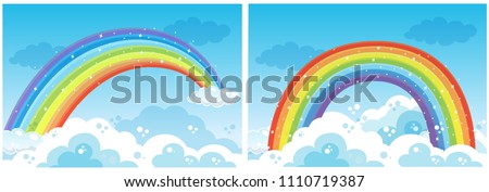 Vector Rainbow with Cloud Clip Art | Download Free Vector Art | Free ...