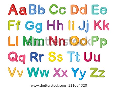 Illustration Of English Alphabets On A White - 111084320 : Shutterstock