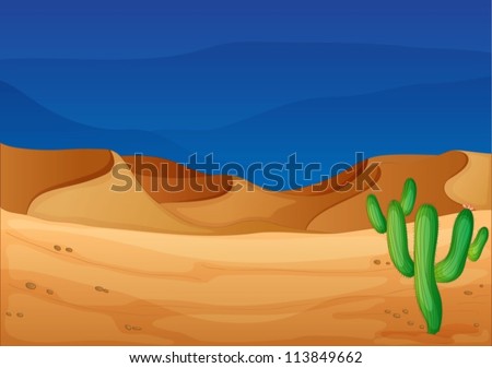 illustration of a desert in a beautiful nature