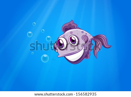 Illustration of a three-eyed fish