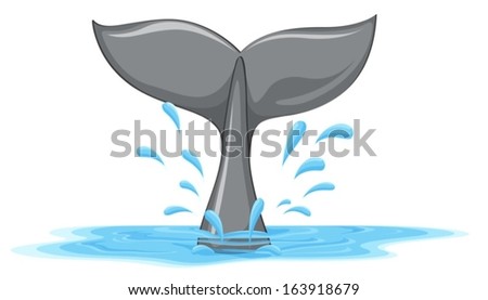 Similar – Image, Stock Photo Whale tail under water in aquarium; moody turquoise lighting