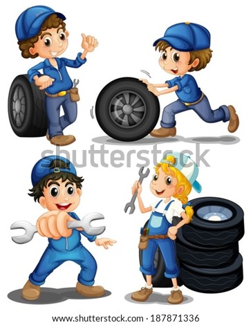Illustration of the energetic mechanics on a white background