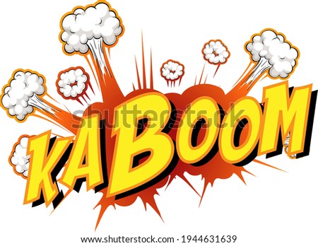 Comic speech bubble with kaboom text illustration