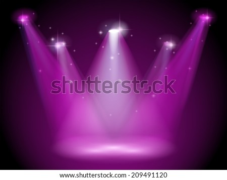 Illustration of a purple stage