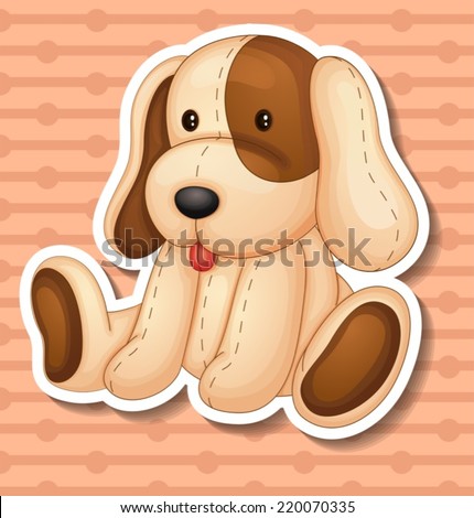 Illustration of a stuffed animal dog