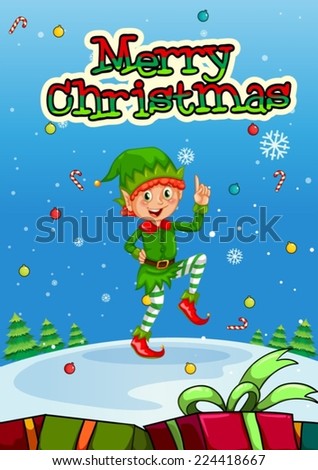 Illustration Of A Christmas Card - 224418667 : Shutterstock