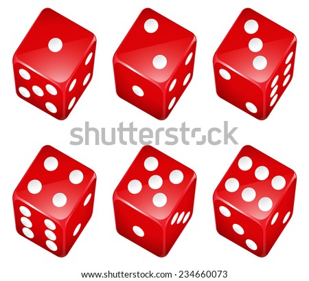 Illustration of a set of red dices