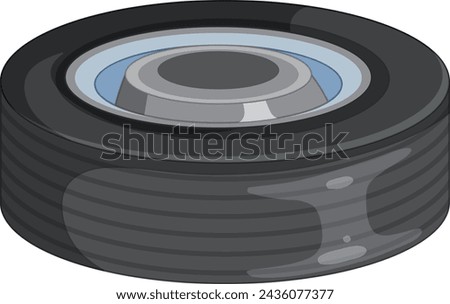 Vector graphic of a camera lens, detailed and stylized