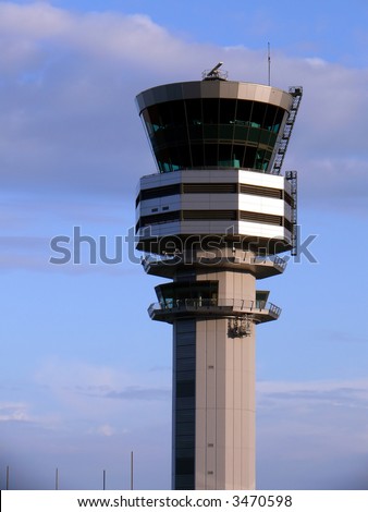 Control tower at Brussels airport,Belgium,Europe