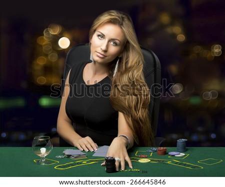 Playing poker in a casino