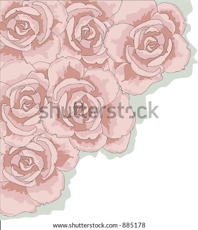 Rose corner for fast layout. Mother\'s Day, Valentine\'s Day, Grandparents Day, Weddings