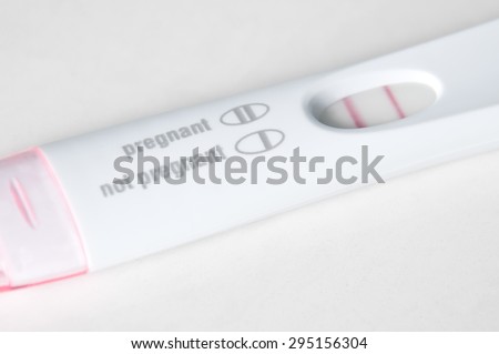Picture of a pregnancy test with pregnant results