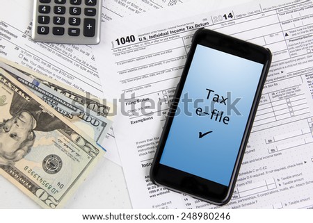 e-file taxes with mobile phone