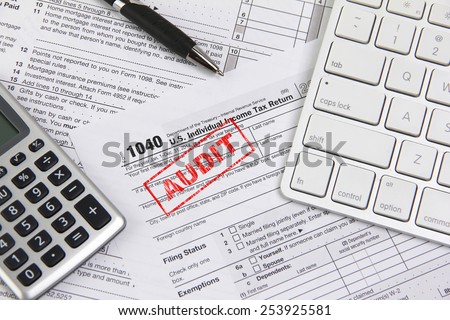 Filing taxes online using a computer and being audited