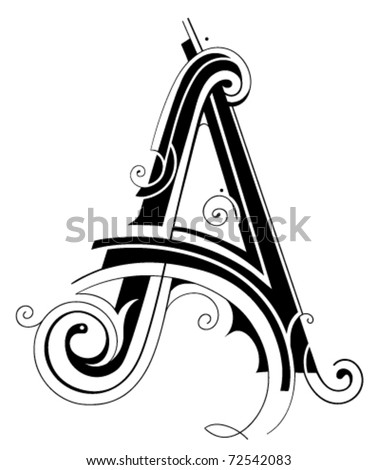 Decorative Letter Shape Stock Vector 72542083 : Shutterstock