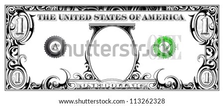 Artistic dollar bill