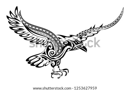 Tribal Crow Tattoo Designs Clipart | Free download on ClipArtMag